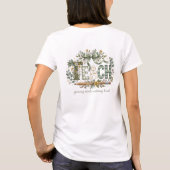 オーダーメイド TEACH フラワー 先生 バックトゥスクール Tシャツ (裏面)