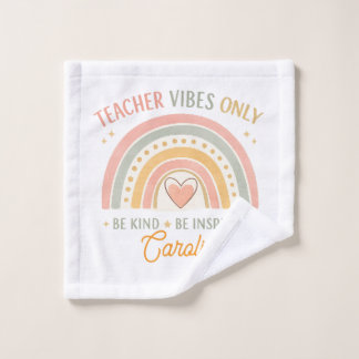 オーダーメイド Teacher Vibes Only ハンドタオル ウォッシュタオル
