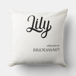オーダーメイド 'Will You Be My Bridesmaid' クッション