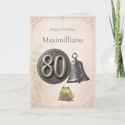 オーダーメイド Zochi 80歳の誕生日 カード (正面)