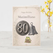 オーダーメイド Zochi 80歳の誕生日 カード (黄色い花)