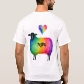 オーダーメイドLGBTQレインボーひつじ Tシャツ (裏面)