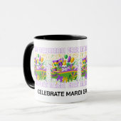 オーダーメイドMARDI+GRAS仮面舞踏会バナー マグカップ (正面左)