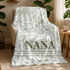 オーダーメイドNANAネーム入りブランケット フリースブランケット