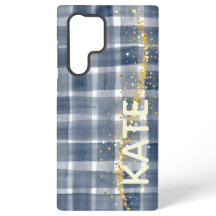 オーダーメイドPlaid Samsung Galaxyケース 名前入り