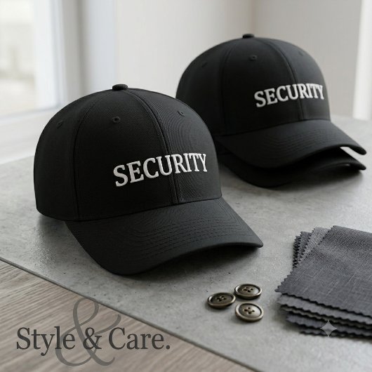 オーダーメイドSECURITY 刺繍入りキャップ