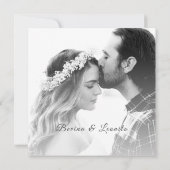 オーダーメイドSQフォトシンプルエレガントGVスクリプトウェディング 招待状 (裏面)