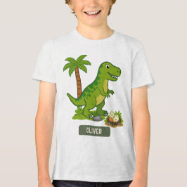 オーダーメイドT-Rex かわいい恐竜 トライブレンドTシャツ