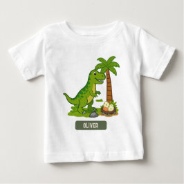 オーダーメイドT-Rex かわいい恐竜 ベビーTシャツ