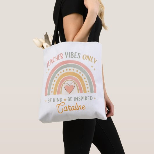 オーダーメイドTeacher Vibes Only トートバッグ (クローズアップ)