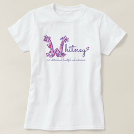 オーダーメイドWhitneyのW文字の意味Tシャツ Tシャツ