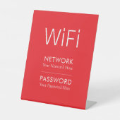 オーダーメイドWiFiパスワードペデスタルサイン 台座サイン (正面)