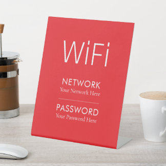 オーダーメイドWiFiパスワードペデスタルサイン 台座サイン