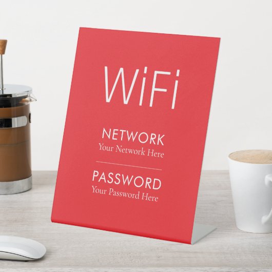 オーダーメイドWiFiパスワードペデスタルサイン 台座サイン (インサイチュ)