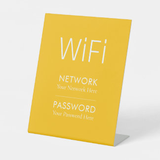 オーダーメイドWiFiパスワードペデスタルサイン 台座サイン