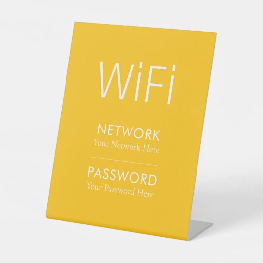 オーダーメイドWiFiパスワードペデスタルサイン 台座サイン (正面)
