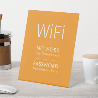 オーダーメイドWiFiパスワードペデスタルサイン 台座サイン