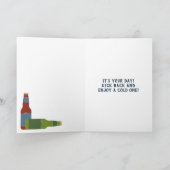 オーダーメッセージ ビール好きのためのカード カード (内部)