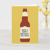 オーダーメッセージ ビール好きのためのカード カード (黄色い花)