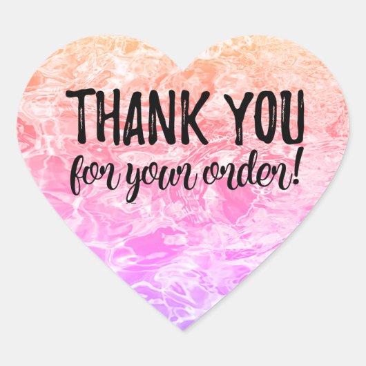 オーダーラベルをありがとう ハートシール (正面)