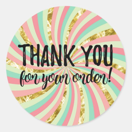 オーダーラベルをありがとう ラウンドシール (正面)
