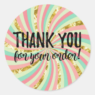 オーダーラベルをありがとう ラウンドシール