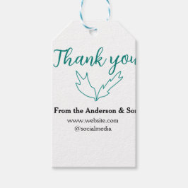 オーダーリーフのウェブサイトの会社名をありがとう ギフトタグ