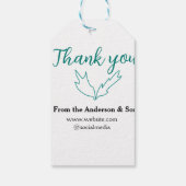 オーダーリーフのウェブサイトの会社名をありがとう ギフトタグ (裏面)