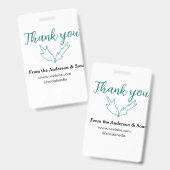 オーダーリーフのウェブサイトの会社名をありがとう バッジ (正面＆裏面)