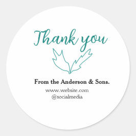 オーダーリーフのウェブサイトの会社名をありがとう ラウンドシール