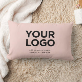 オーダーロゴとテキストのビジネスデザイン ランバークッション