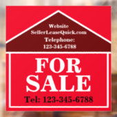 オーダー可能 目立つ 販売中 カスタム不動産サイン ウィンドウサイン (シート2)