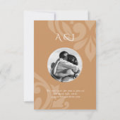 オーチェクラシックーダマスクエレガントフォト結婚ズ セーブザデート (裏面)