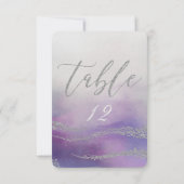 オーチッドのウェディングテーブルナンバー エレガントな水彩画 招待状 (裏面)