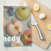 オーチャードウィムシー:パステルフルーツ キッチンタオル (四つ折り)
