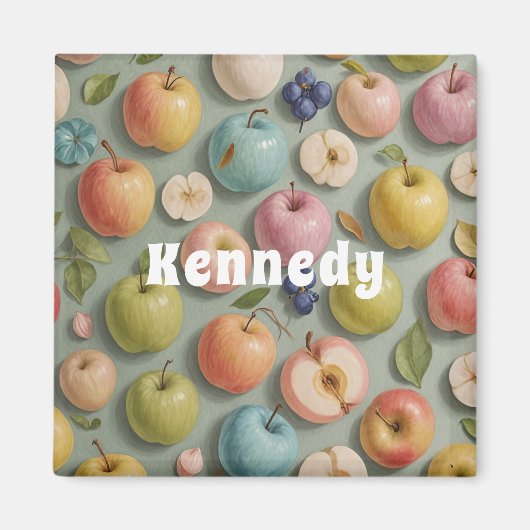 オーチャードウィムシー：パステルフルーツ マグネット (正面)