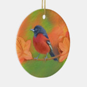 オーチャードオリオールソングバード絵画ズオリジナルバードアート セラミックオーナメント (右)