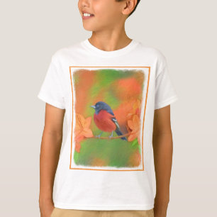 オーチャードオリオールソングバード絵画ズオリジナルバードアート Tシャツ