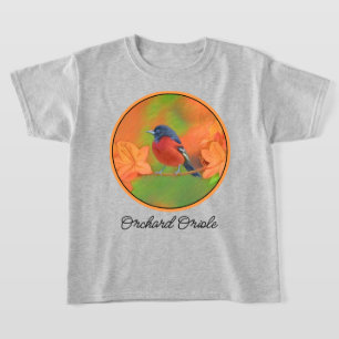 オーチャードオリオールソングバード絵画ズオリジナルバードアート Tシャツ
