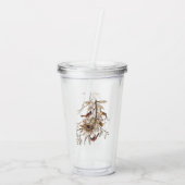 オーチャードオリオールバードファミリーと巣 アクリルタンブラー (裏面)