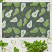 オーチャードナシのフルーツパターン キッチンタオル (折り畳み)