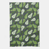 オーチャードナシのフルーツパターン キッチンタオル (縦)