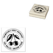 オーチャードネームファームスタンプファンシーさくらんぼ縁ど ラバースタンプ (押印)