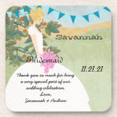 オーチャードバニングブロンド花嫁介添人コースター コースター (正面)