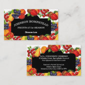 オーチャードファーマーズマーケットシーズンフルーツビジネスカー 名刺 (正面/裏面)