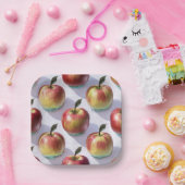 オーチャードレッドアップルハーベスト紙プレート ペーパープレート (パーティー)