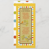 オーチャード(ロビン&スパロー)ブックマークで聞き取り 招待状 (正面/裏面)