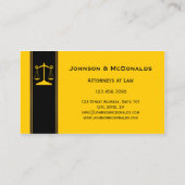 オーチャーブラック金ゴールド法律事務所名刺 名刺 (裏面)