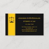 オーチャーブラック金ゴールド法律事務所名刺 名刺 (正面)