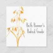 オーツグレインプラントグッズ焼いたベーカリー スクエア名刺 (正面)